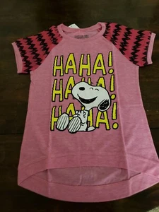 Peanuts Giggling Snoopy Kids T Shirt S/CH (6/6X)  NEW - Picture 1 of 4