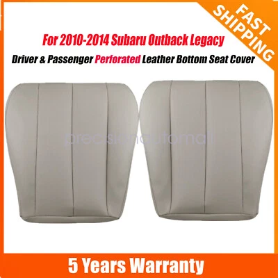 2010 2011 2012 For Subaru Outback Driver+Passenger Bottom Leather Seat Cover Tan Foto 1 de 4