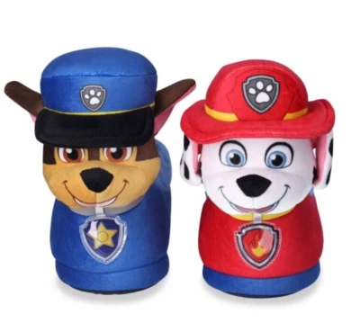 Nickelodeon Paw Patrol Slippers  Toddler 11/12  NWT Plush 3D Chase & Marshall - Image 1 of 4
