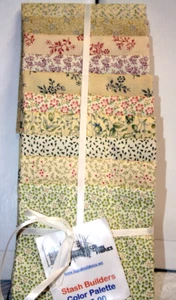 10 FAT QUARTERS -COLOR PALETTE STASHBUILDERS - BROWNS  - 100% COTTON FABRIC - Picture 1 of 3