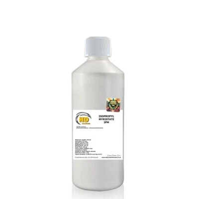 HD CHEMICALS IPM - Isopropyl Myristate Liquid Cosmetics and Perfumery 500ml Bottle Free UK PP