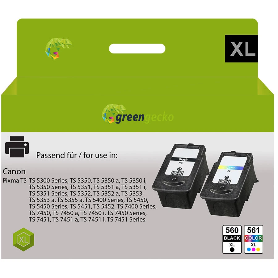 Patrone ersetzen Canon PG560 CL561 XXL Pixma TS 5350 a 5351 5355 5300 7450 7451  - Bild 1 von 1