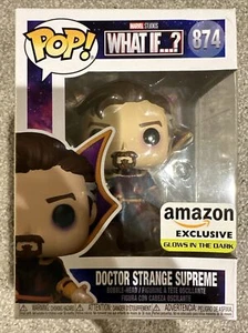 Funko Pop! Marvel: ¿Y si..? Dr. Strange Supreme #874 Glow Amazon GITD en mano - Imagen 1 de 6