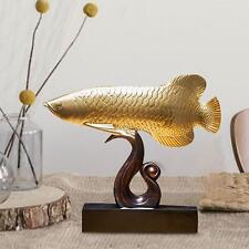 Goldene Fisch-Statuen-Kollektion, dekorative Figur für Regal, Schreibtisch,