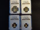 1991 Ultra Cameo Proof Eagle Gold (4) COIN SET-NGC Certified