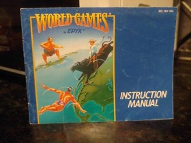WORLD GAMES Nintendo NES Game Original by EPYX Instruction Manual Booklet *ONLY*