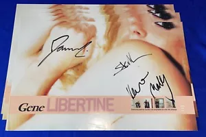 PÓSTER PROMOCIONAL FIRMADO A MANO de colección Gene Libertine autografiado 11x17 pulgadas EMO - Imagen 1 de 1