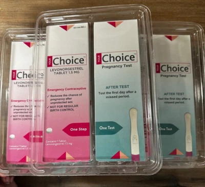 LOTE DE 5 pruebas anticonceptivas y de embarazo de emergencia Your Choice Foto 1 de 2