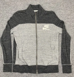 Nike Ropa Deportiva Cremallera Suéter Camisa Delgada Gris Jaspeado Logo Swoosh Para Mujer Talla M - Imagen 1 de 10