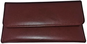 Ladies Cow Grain Leather Two Tone Wallet with Clutch, Brown & Tan Color, BL-303 - Picture 1 of 20