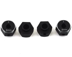 Samix SCX10 III/Capra Aluminium Sechskant Adapter schwarz (4) 8 mm SAMSCX360638BK - Bild 1 von 1