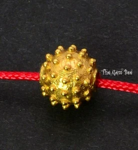 6mm 18k Solid Yellow Gold Spiky Ball Sphere Round Spacer Finding Bead (1) - Picture 1 of 6