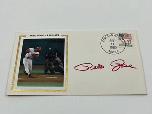 Pete Rose Reds 4,192 Hits Signed Autograph First Day Cover Action PSA DNA *A - Picture 1 of 3