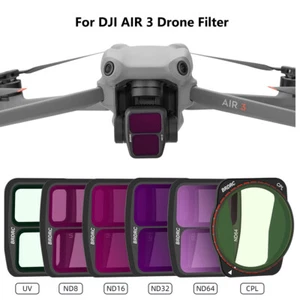 Set filtri obiettivi UV CPL ND8/ND16/ND32/ND64 per accessori obiettivi drone DJI AIR 3 SP - Foto 1 di 22