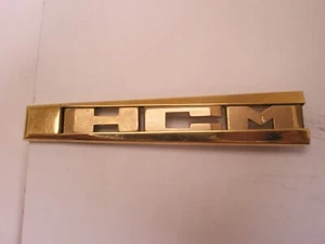 HCM Monogram Initial Letter Font Vintage SWANK LARGE Tie Bar Clip - Picture 1 of 6