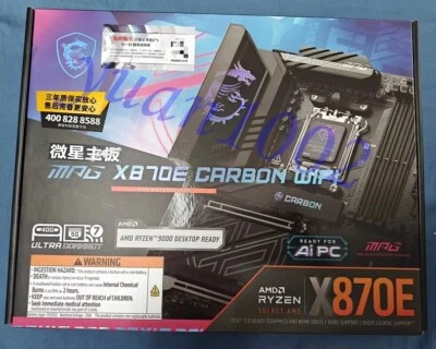 NEW MSI MPG X870E CARBON WIFI AMD X870/socket AM5 Motherboard Fast delivery - Image 1 of 4
