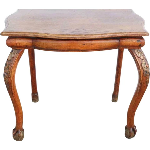 Antique Swedish/German Rococo Birch & Oak Console Side Table 18th century Cover
