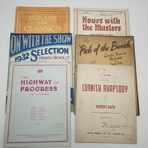 6X Vintage Music Books Piano Horatio Nicholls/Hubert Bath - Classics/Shows - Picture 1 of 23