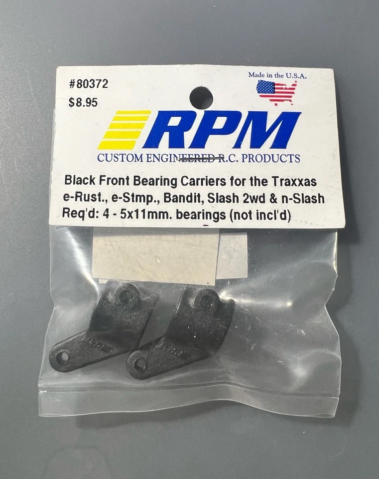 Traxxas Stampede Slash Rustler Bandit VXL Front Axle Bearing Carriers RPM 80372 - Image 1 of 1