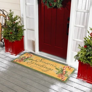Season's Greetings, Coir Mat, 24"x60" - Picture 1 of 2