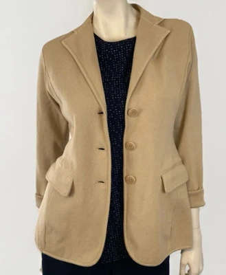 $225 LAUREN Ralph Lauren Mujer’s Talla XS Abedul Tostado Suéter Tejido Blazer Nuevo Foto 1 de 4
