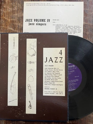 JAZZ BLUES LP FOLKWAYS RECORDS 4- FP59=1951 BOOKLET/ VARIOUS- 1ST PRESS - Image 1 of 2