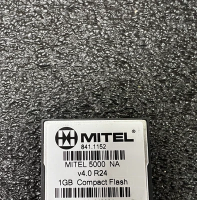 Mitel 841.1152 Mitel 5000 V4.0 1GB Compact Flash Card *Refurbished* - Image 1 of 2