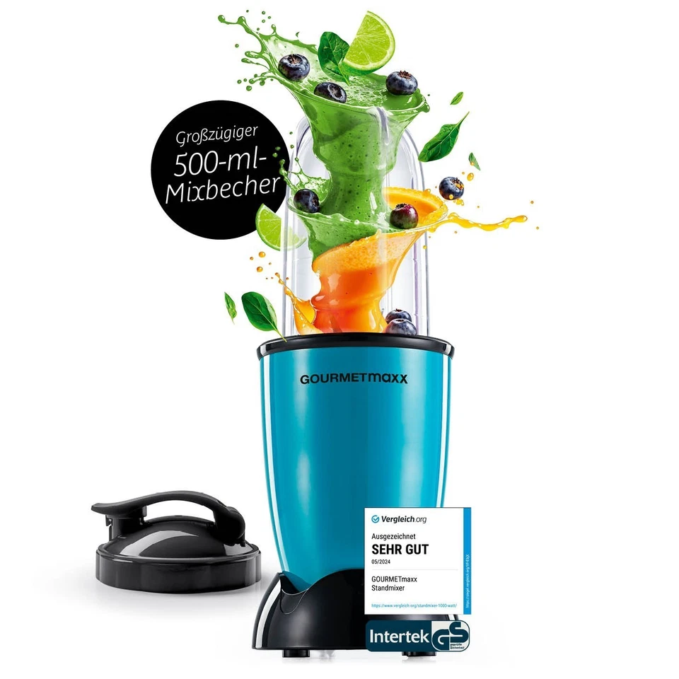 GOURMETmaxx Frullatore Mr. Magic Set 4 Pezzi 400W Frullatore Smoothie Pürierer - Immagine 1 di 1