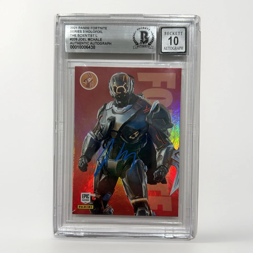 SIGNED JOEL MCHALE 2020 PANINI FORTNITE CARD THE SCIENTIST - SLABBED BECKETT - Image 1 of 2