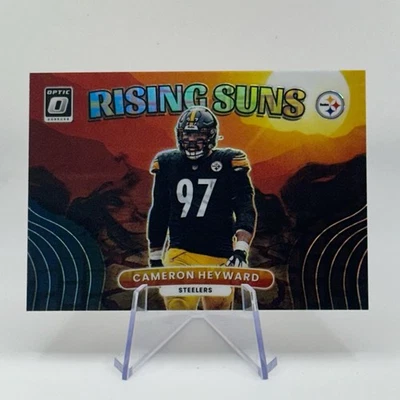 2022 Panini Donruss Optic Cameron Heyward Rising Suns Black Pandora /25 Steelers - Image 1 of 3