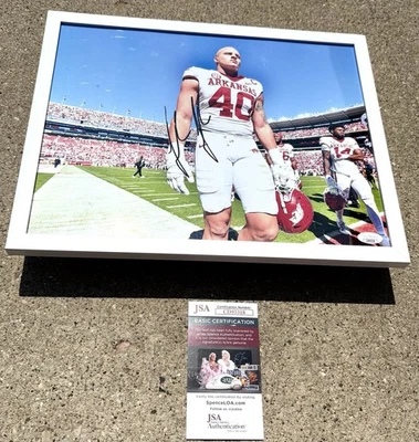 LANDON JACKSON SIGNED + FRAMED 11x14 Photo JSA COA ARKANSAS RAZORBACKS BILLS - Image 1 of 2