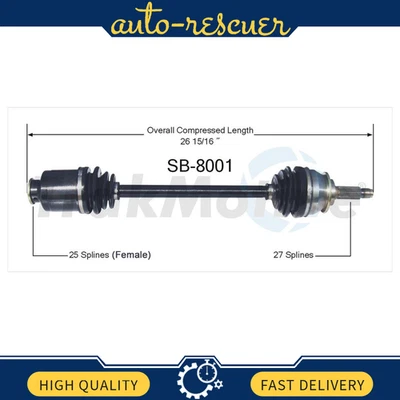 Eje delantero izquierdo o derecho CV SurTrack SB-8001 para Subaru Legacy Impreza Foto 1 de 2