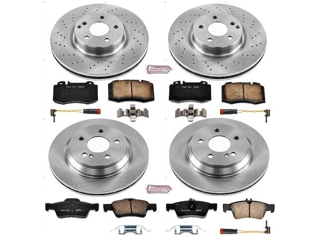 Front and Rear Brake Pad and Rotor Kit For 03 Mercedes SL500 PJ43V7 - Image 1 of 1
