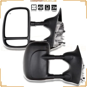 LH+RH Side Towing Mirrors Pair Heated For 99-07 Ford F250-F550 Super Duty - Picture 1 of 8