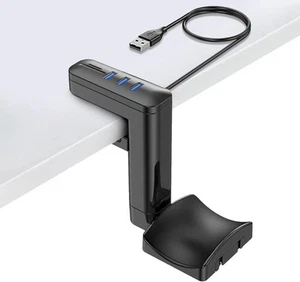 360° Rotation Headphone Stand Under Desk, Table Hook, PC Gaming Accessories - Picture 1 of 7