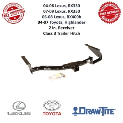 Draw-Tite 75153 Trailer Hitch Class III, 2 in. Receiver For RX330, RX350, RX400h - Image 1 of 4