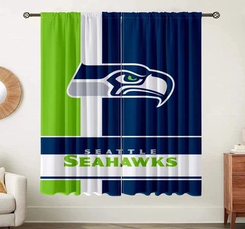 Seattle Seahawks 2 Panel Blackout Window Curtain Panels Drapes Living Room Cover