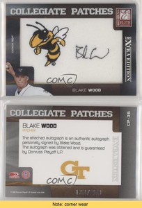 2008 Donruss Elite Extra Edition Collegiate /250 Blake Wood #CP-36 Patch Auto