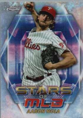 2023 Topps Update #SMLBC-86 Aaron Nola Stars of MLB Chrome - Image 1 of 2