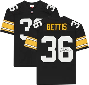 Jerome Bettis Steelers Signed Black Auth Mitchell & Ness Jersey with HOF 15 Insc - Picture 1 of 6