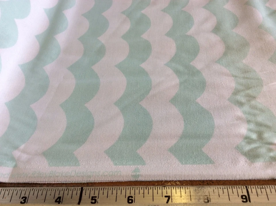 Riley Blake Maritime Medium Waves #c3293 Aqua-cotton by The Yard