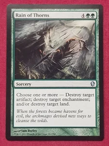 Magic The Gathering COMMANDER 2013 C13 RAIN OF THORNS green card MTG - Bild 1 von 2
