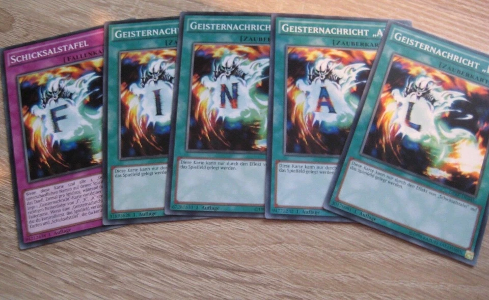 Schicksalstafel FINAL  DPRP-DE041-045 DB2 LON YU-GI-OH GEISTERNACHRICHT (Exodia  - Bild 1 von 1