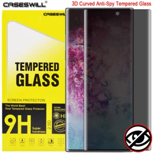 Protector de pantalla de privacidad de vidrio templado 3D para Samsung Galaxy Note 10 Plus 5G - Imagen 1 de 12