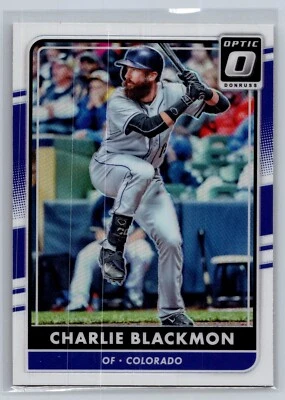 2016 panini donruss optic baseball charlie blackmon silver holo prizm #134 - Image 1 of 2