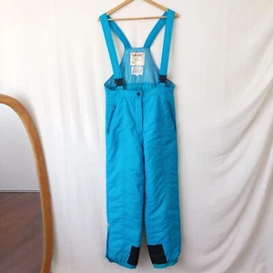 Vintage Spirit Ski Salopettes Size 10-12 Blue Jumpsuit Overalls Retro Snow Suit - Picture 1 of 10