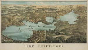 Poster - Lake Chautauqua NY Vintage Pictorial Map (1885) - Picture 1 of 21