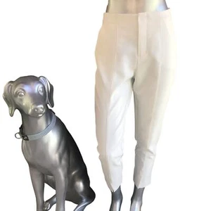NUEVO a loves a Pantalón Blanco Cintura Alta Vestido Pantalones Para Mujer Talla 4 Nuevo con Etiquetas $119 - Imagen 1 de 9