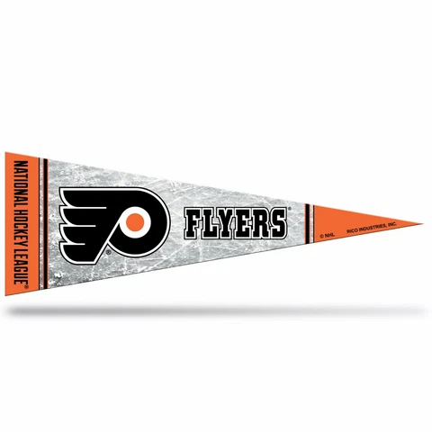 2 Philadelphia Flyers Middleman Pennants. Felt. 14-1/2" x 5".    #915 Cover