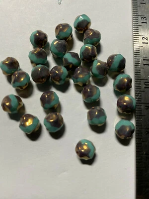 Czech Fire Polished Cathedral Nugget Beads - Image 1 of 4